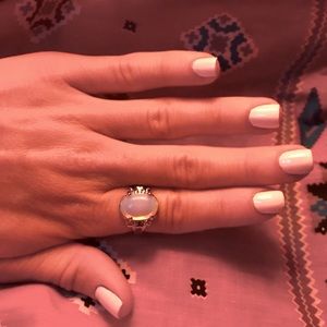 Oval Opal Gemstone Silver Ring